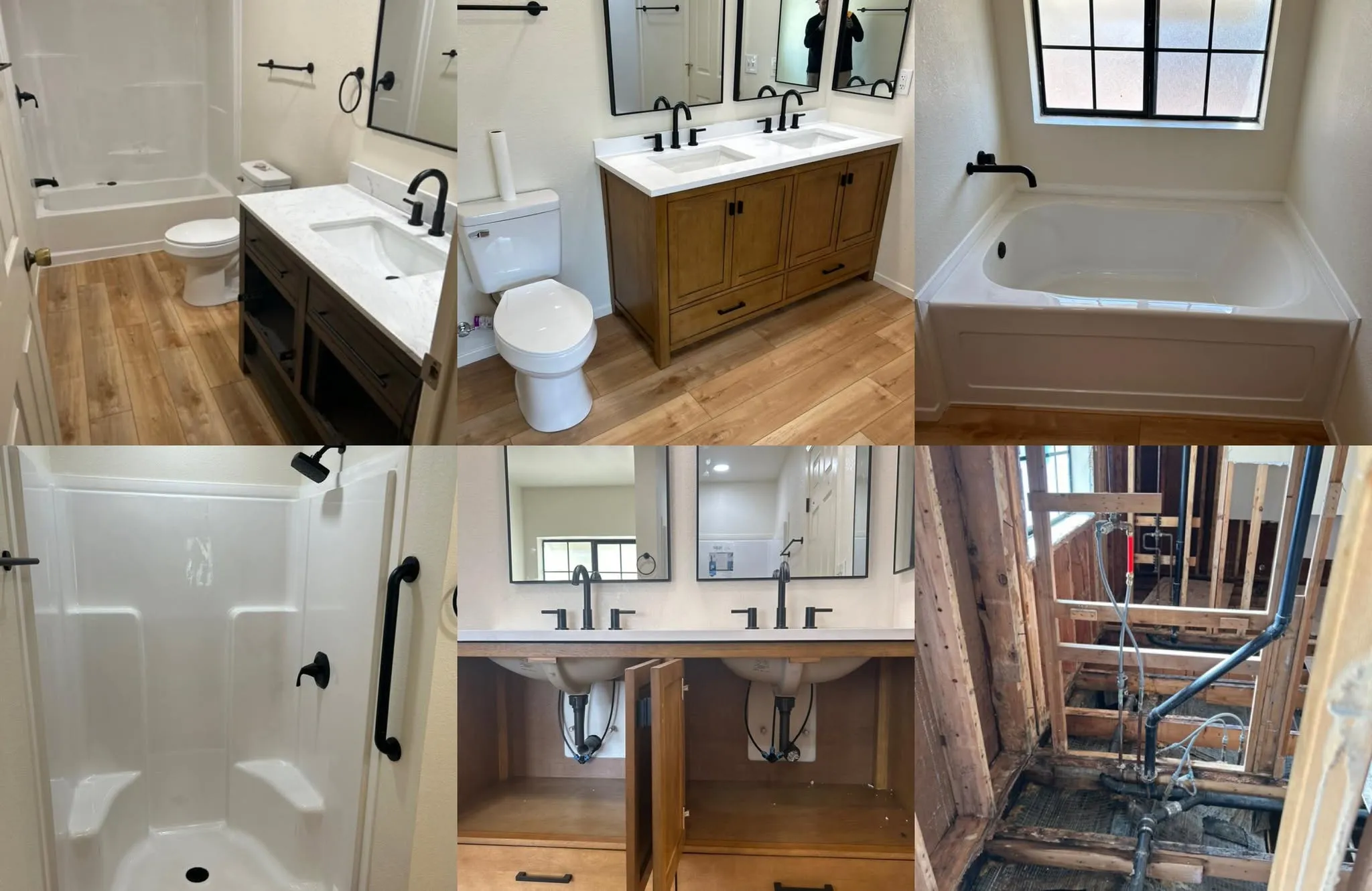 Bathroom plumbing remodel